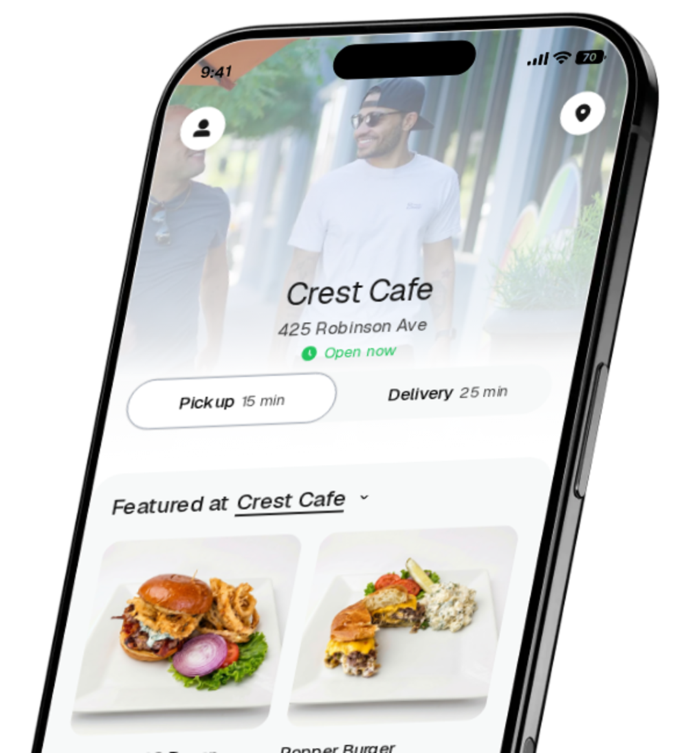 Crest Cafe app preview